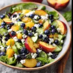 Blueberry Peach Feta Salad