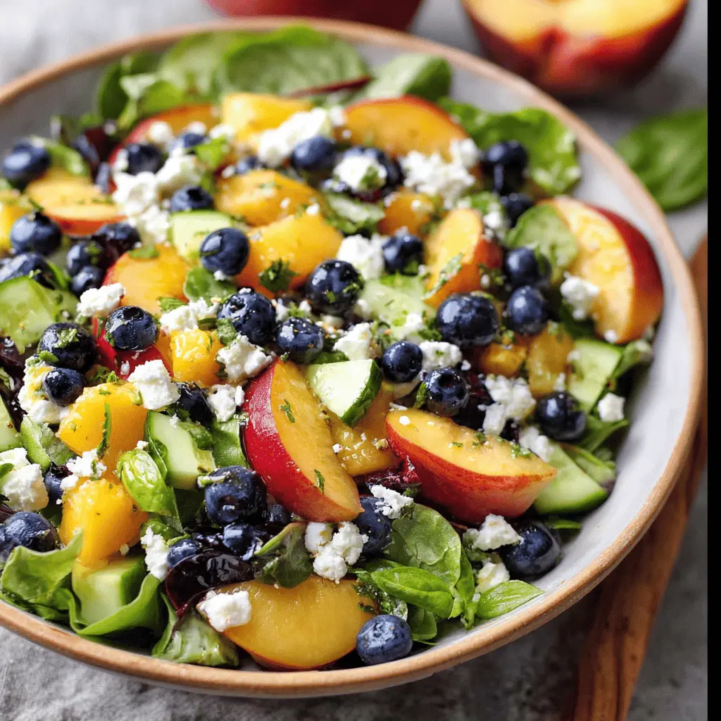 Blueberry Peach Feta Salad: A Refreshing Summer Delight