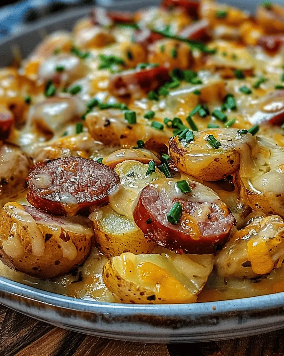 Cheesy Ranch Potatoes with Smoked Sausage for a Cozy Dinner