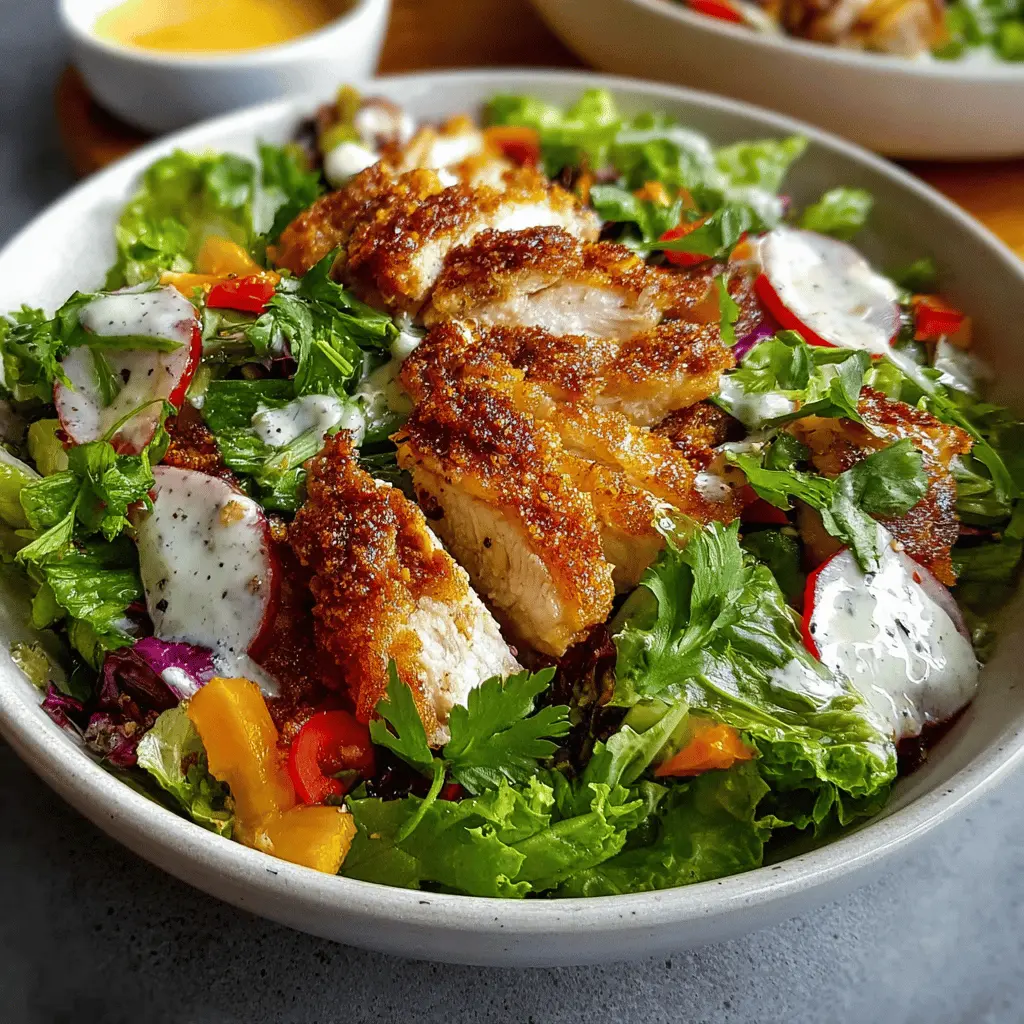 Crispy Chicken Salad with Turkey Bacon: A Healthy Delight