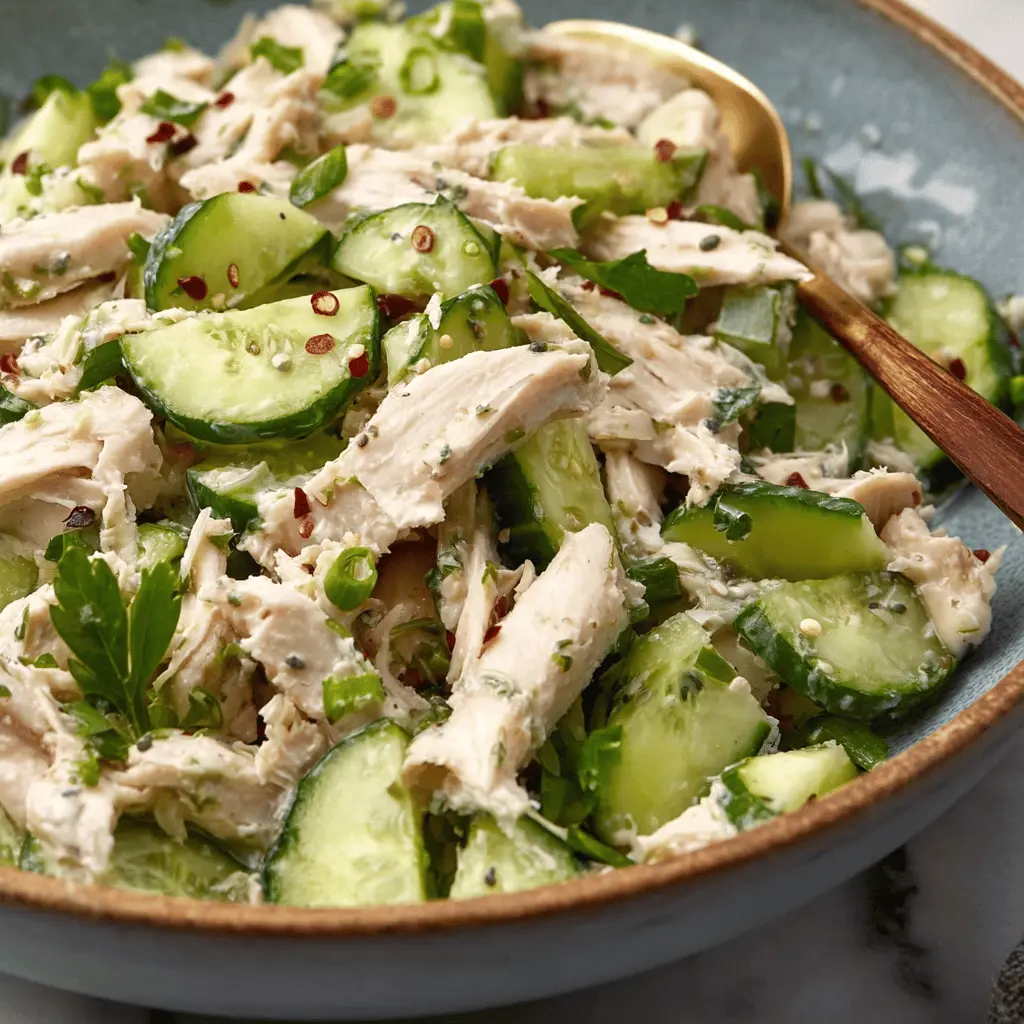Fresh Cucumber Chicken Salad with Turkey Bacon: A Refreshing Delight