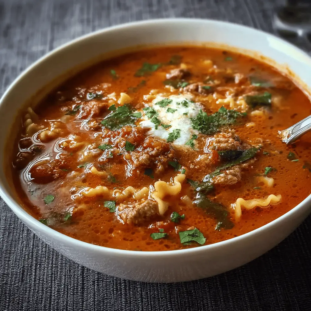 Hearty Italian Sausage Lasagna Soup: A Cozy Weeknight Delight