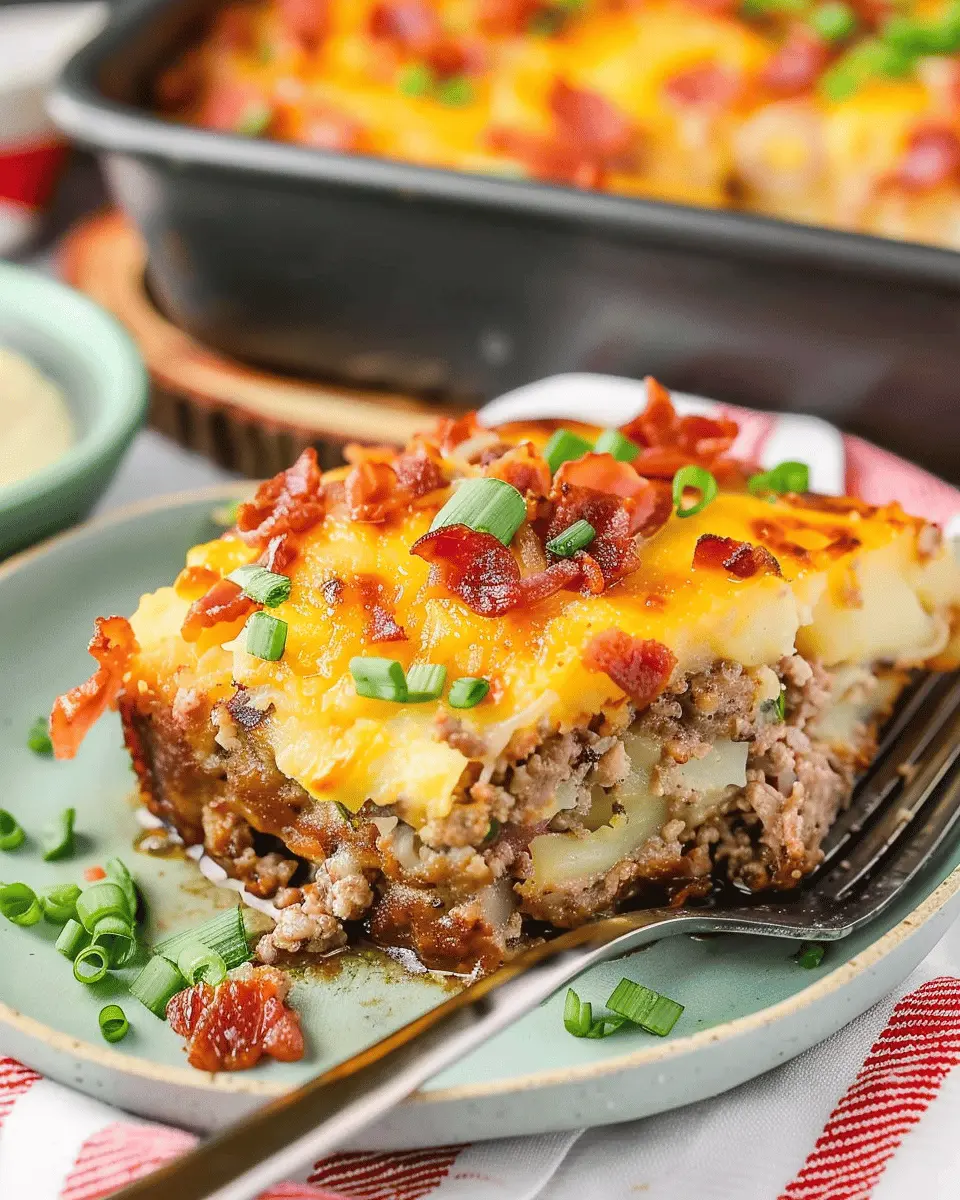 Loaded Potato Meatloaf: A Juicy Twist with Turkey Bacon and Chicken Ham