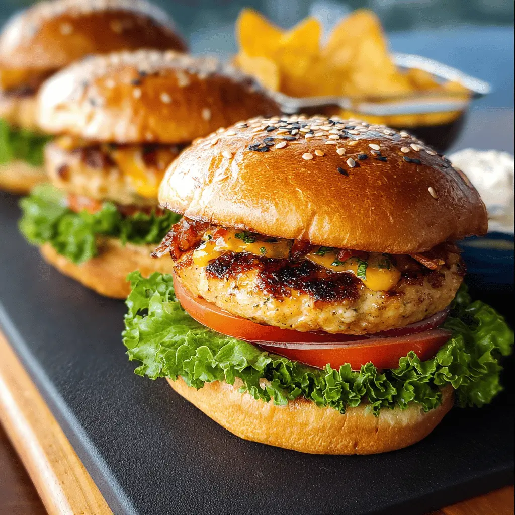 Pickle Ranch Chicken Burgers: Juicy Turkey Bacon Twist Recipe