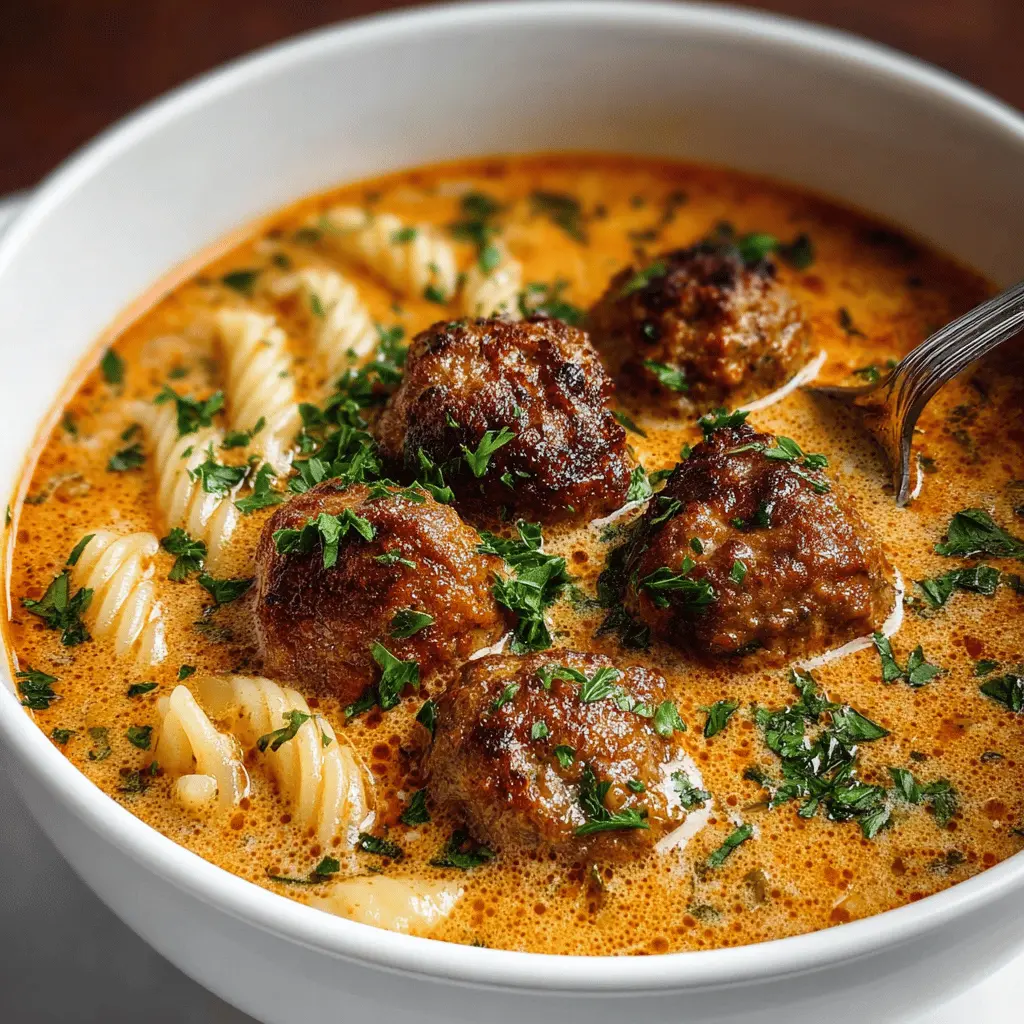 Creamy Italian Meatball Soup: A Cozy Bowl of Indulgence