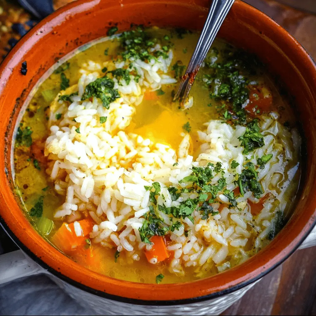 Savory Soup Rice: A Comforting Dish with Turkey Bacon Delight