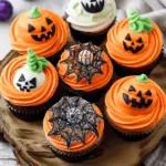 Easy Decorated Halloween Cupcakes