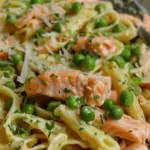 Salmon & Pea Pasta with Lemon and Crème Fraîche
