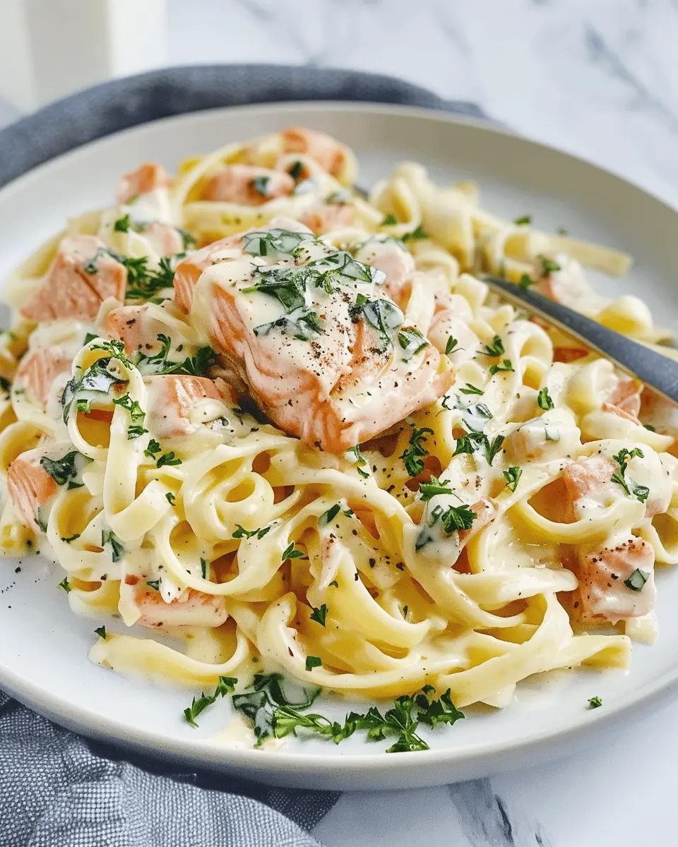 Tuscan Salmon Fettuccini Alfredo: An Easy Indulgence at Home