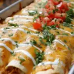 Queso Chicken Enchiladas