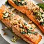 Stuffed Salmon With Spinach & Feta