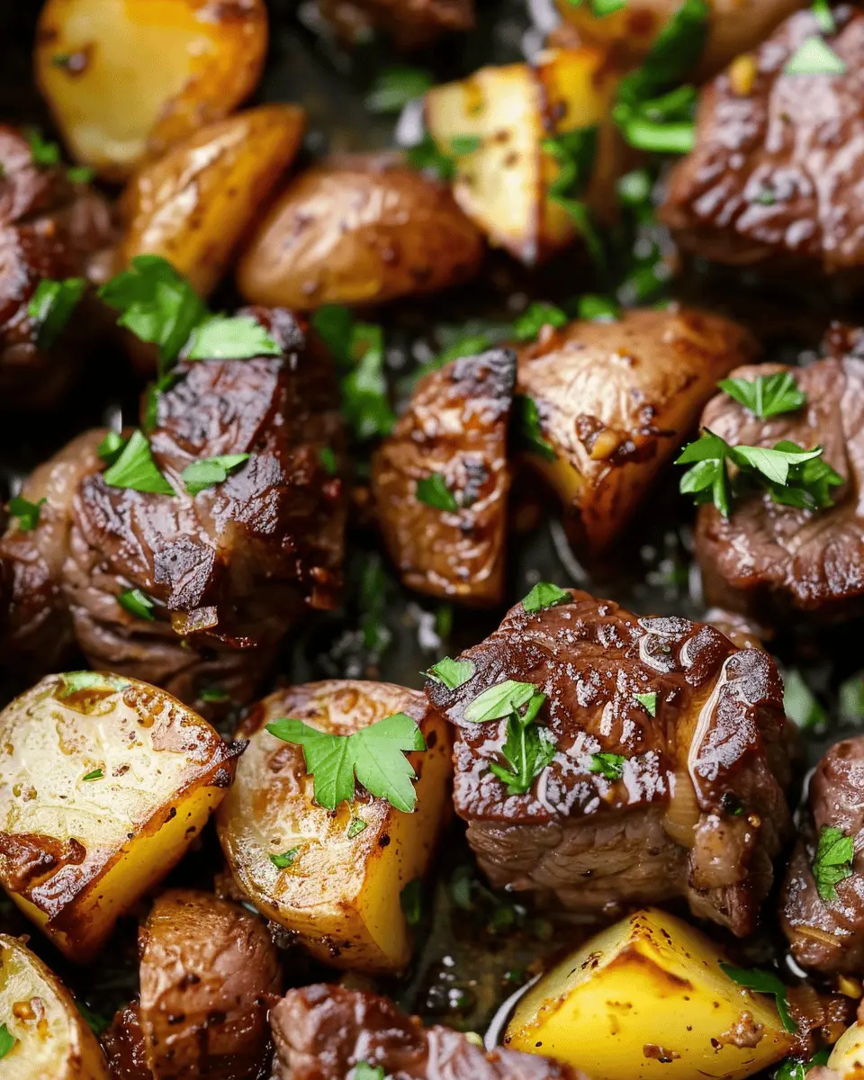 Garlic Butter Steak Bites and Potatoes: Juicy & Easy to Make