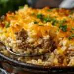 Cheesy Hamburger Rice Casserole