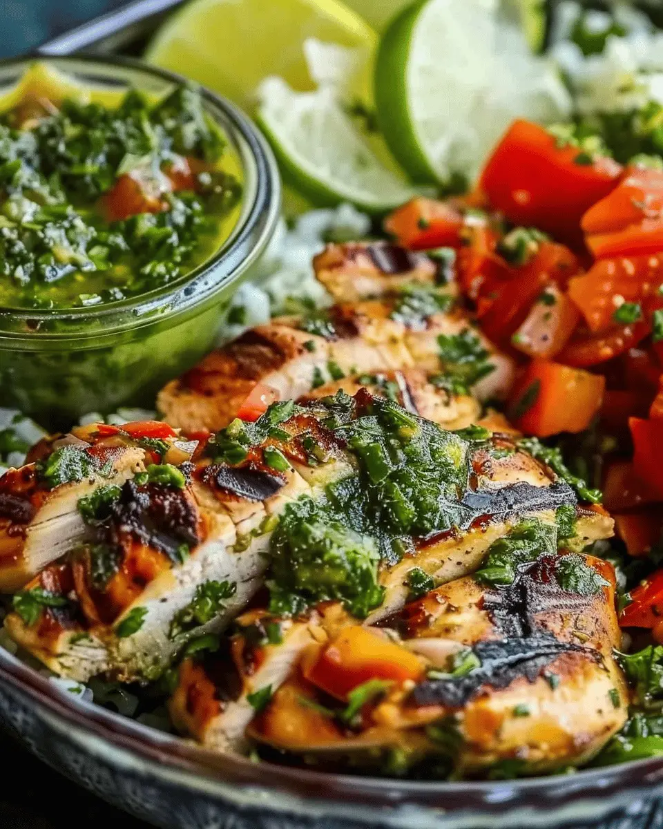 Chimichurri Grilled Chicken Bowl: Juicy Flavor and Fresh Ingredients