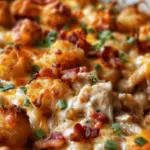 Chicken Bacon Ranch Tater Tot Casserole