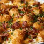 Chicken Bacon Ranch Tater Tot Casserole