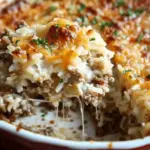 French Onion Ground Beef and Rice Casserole