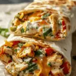 Chicken Bell Pepper Ranch Burritos