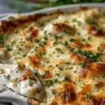 Creamy Keto Chicken Alfredo Casserole