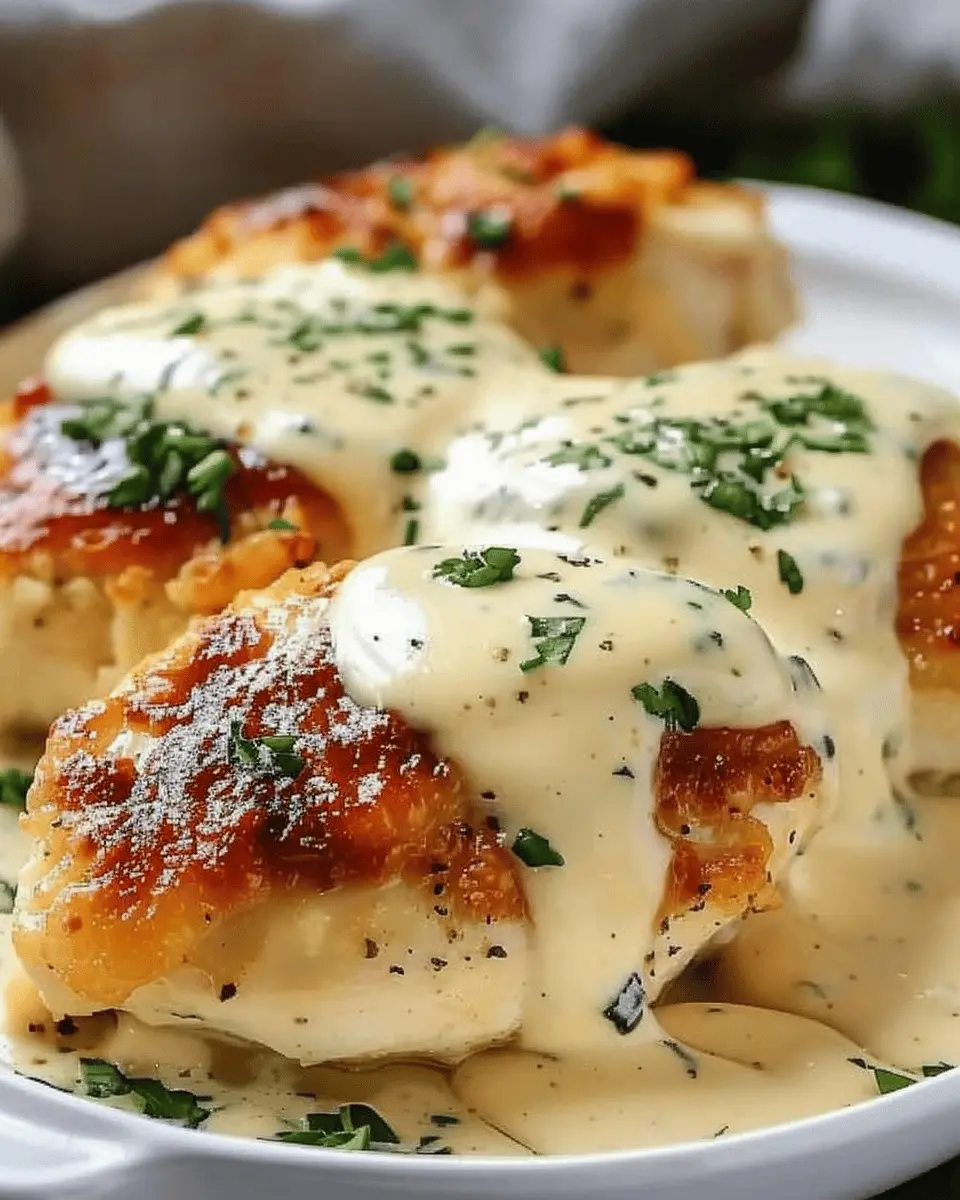 Chicken Pillows with Creamy Parmesan Sauce for Comforting Nights