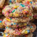 Fruity Pebble Pudding Cookies