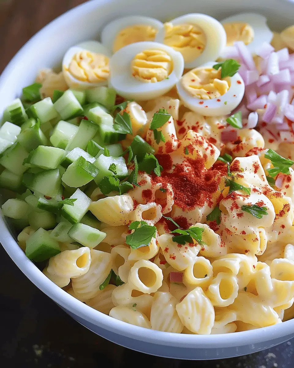 Deviled Egg Pasta Salad with Turkey Bacon: The Best Comfort Dish