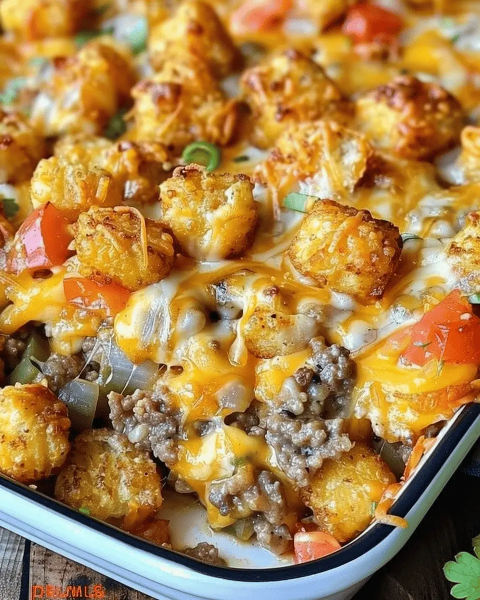 Cheeseburger Tater Tot Casserole: Indulgent Comfort Food Delight