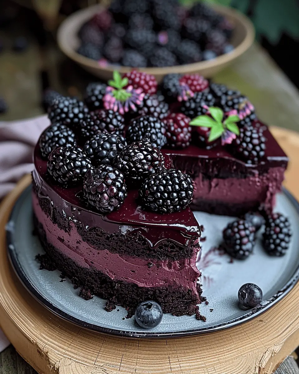 Blackberry Velvet Gothic Cake: Easy Recipe for a Dark Delight