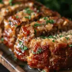 Juicy Garlic Parmesan Chicken Meatloaf