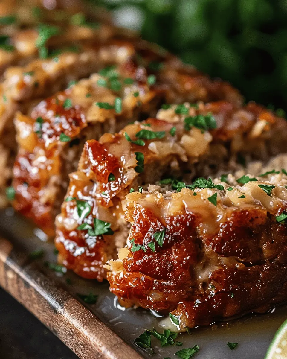 Juicy Garlic Parmesan Chicken Meatloaf with Turkey Bacon Delight