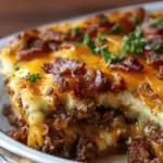 Low-Carb Bacon Cheeseburger Casserole
