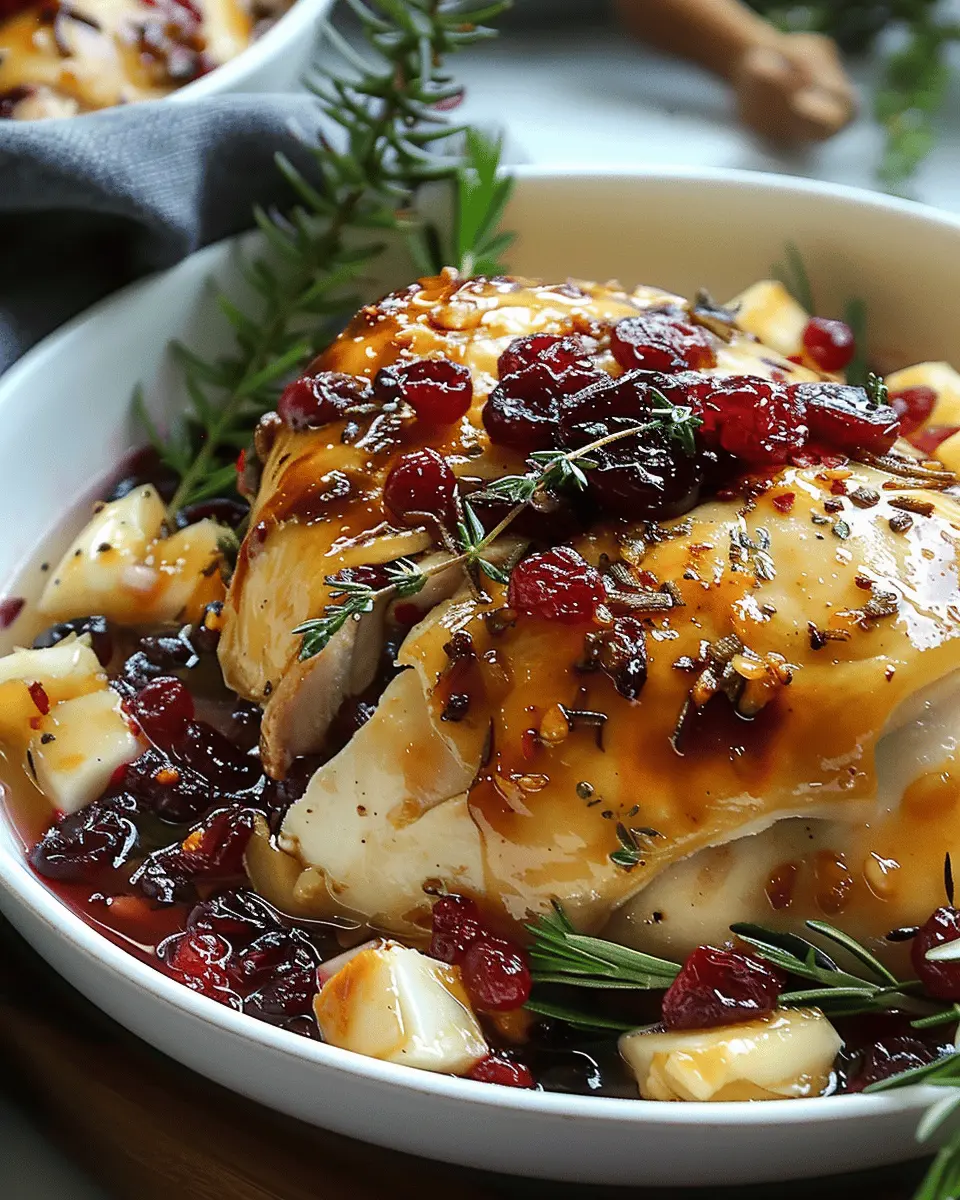 Impressive Cranberry Brie Stuffed Chicken for a Cozy Dinner