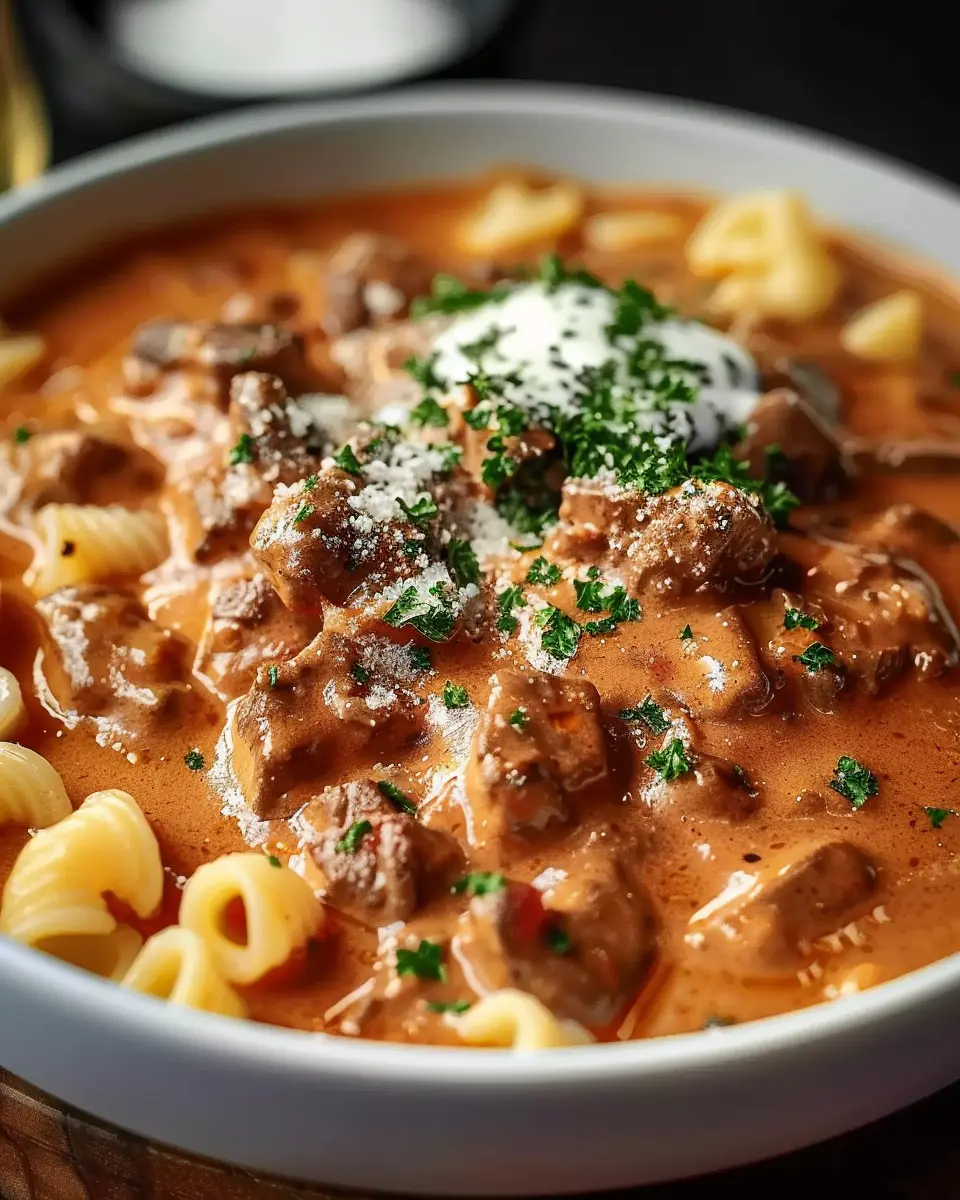 Creamy German Goulash: Indulgent Comfort Food with Turkey Bacon