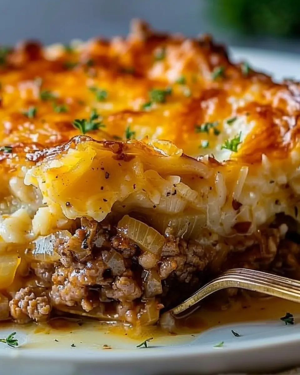 French Onion Ground Beef Bake: Easy Comfort Food Delight