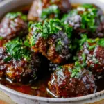 Red Wine Braised Meatballs