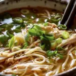 Aromatic Ginger Scallion Chicken Noodle Soup