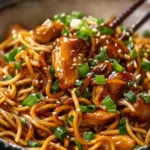 Sticky Garlic Chicken Noodles