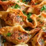 One Pan Baked Dumplings