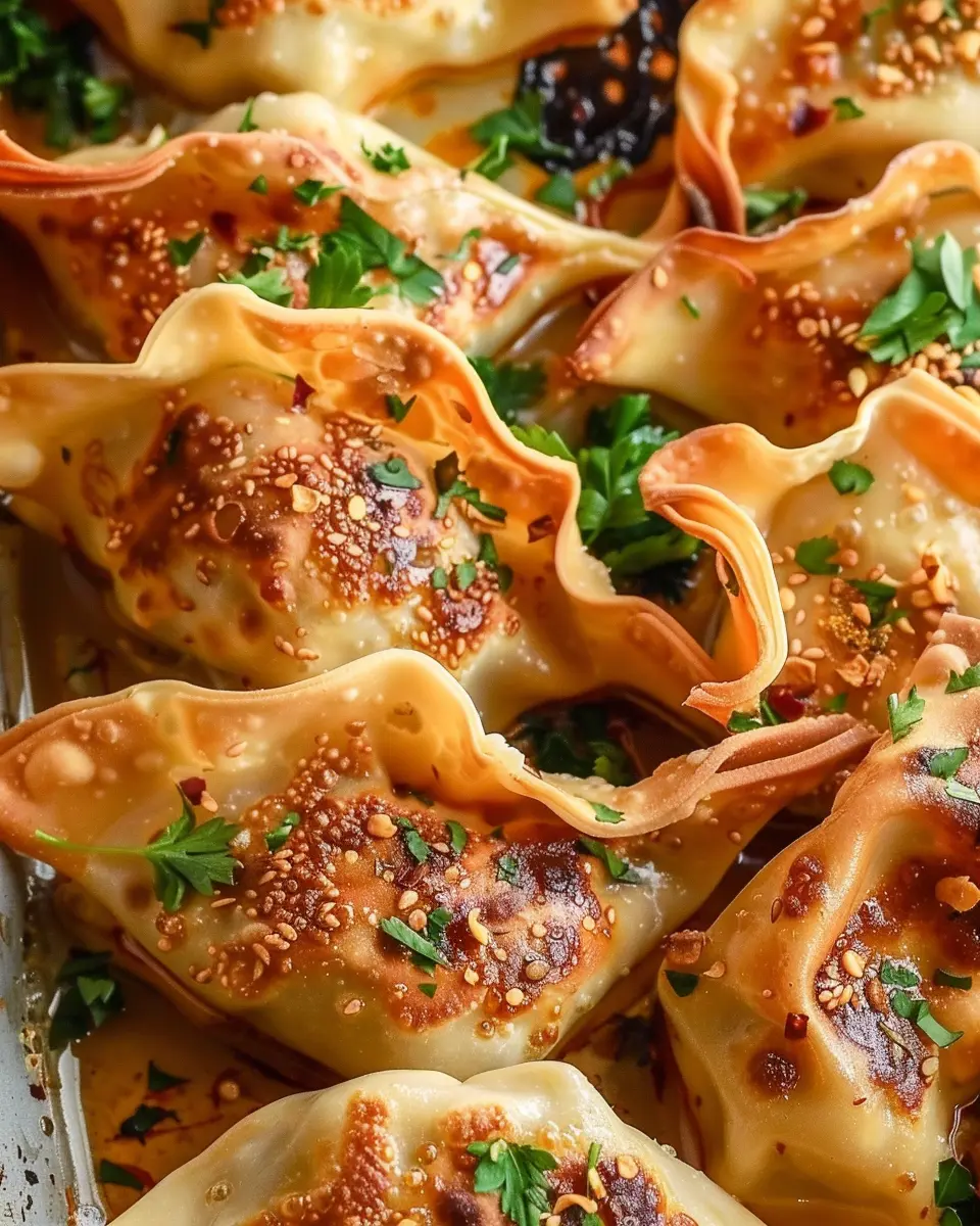 One Pan Baked Dumplings with Turkey Bacon and Chicken Ham Delight