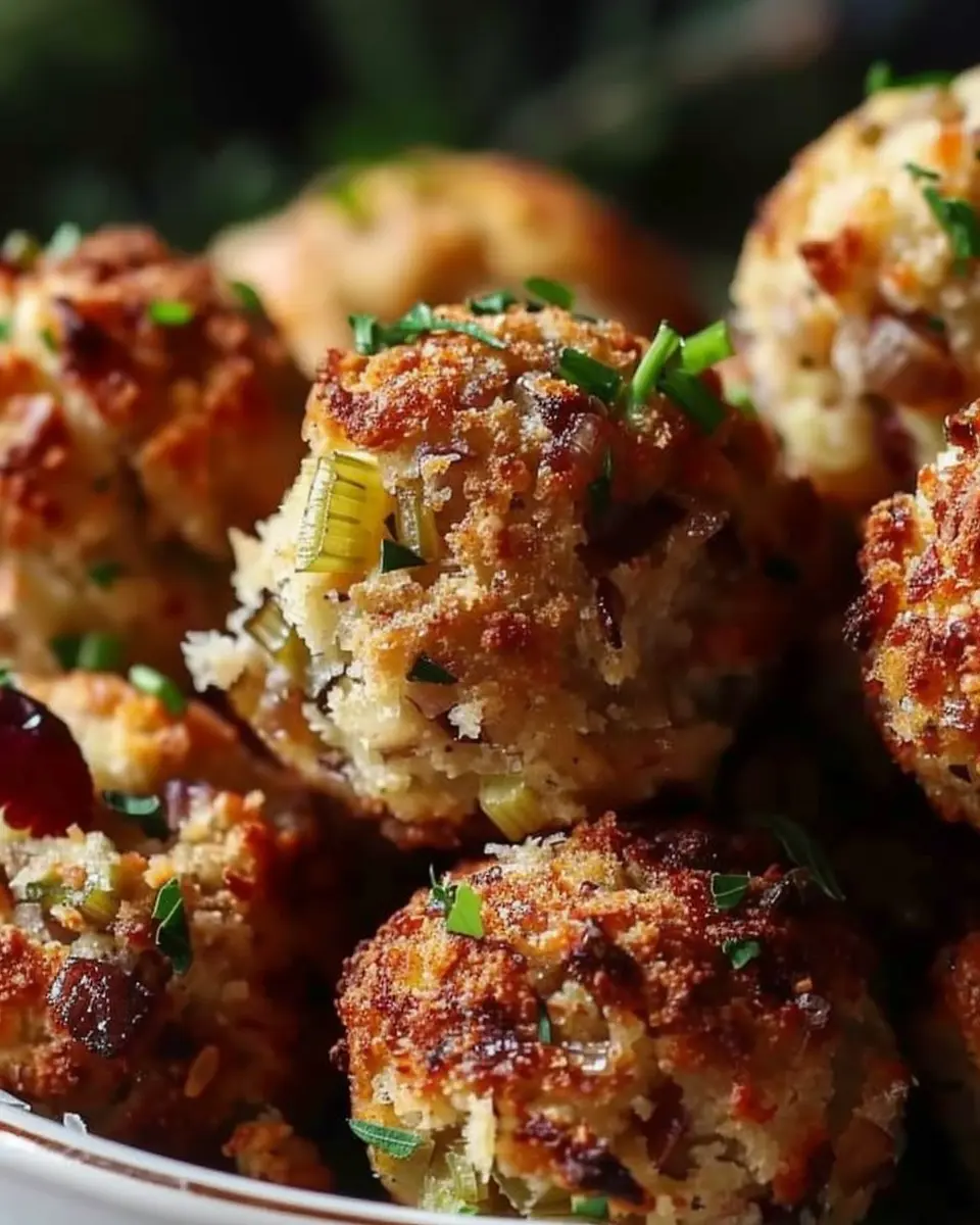 Thanksgiving Stuffing Balls: Easy Turkey Bacon and Sage Delight