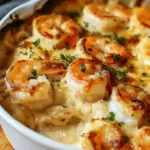 Keto Garlic Shrimp Au Gratin