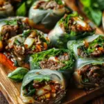 Thai Basil Beef Rolls