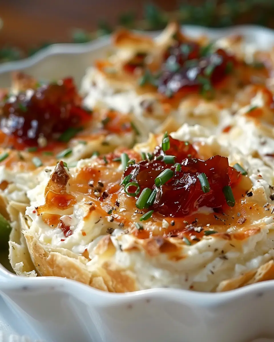 Quick Pepper Jelly Cream Cheese Appetizer Dip with Turkey Bacon Bliss