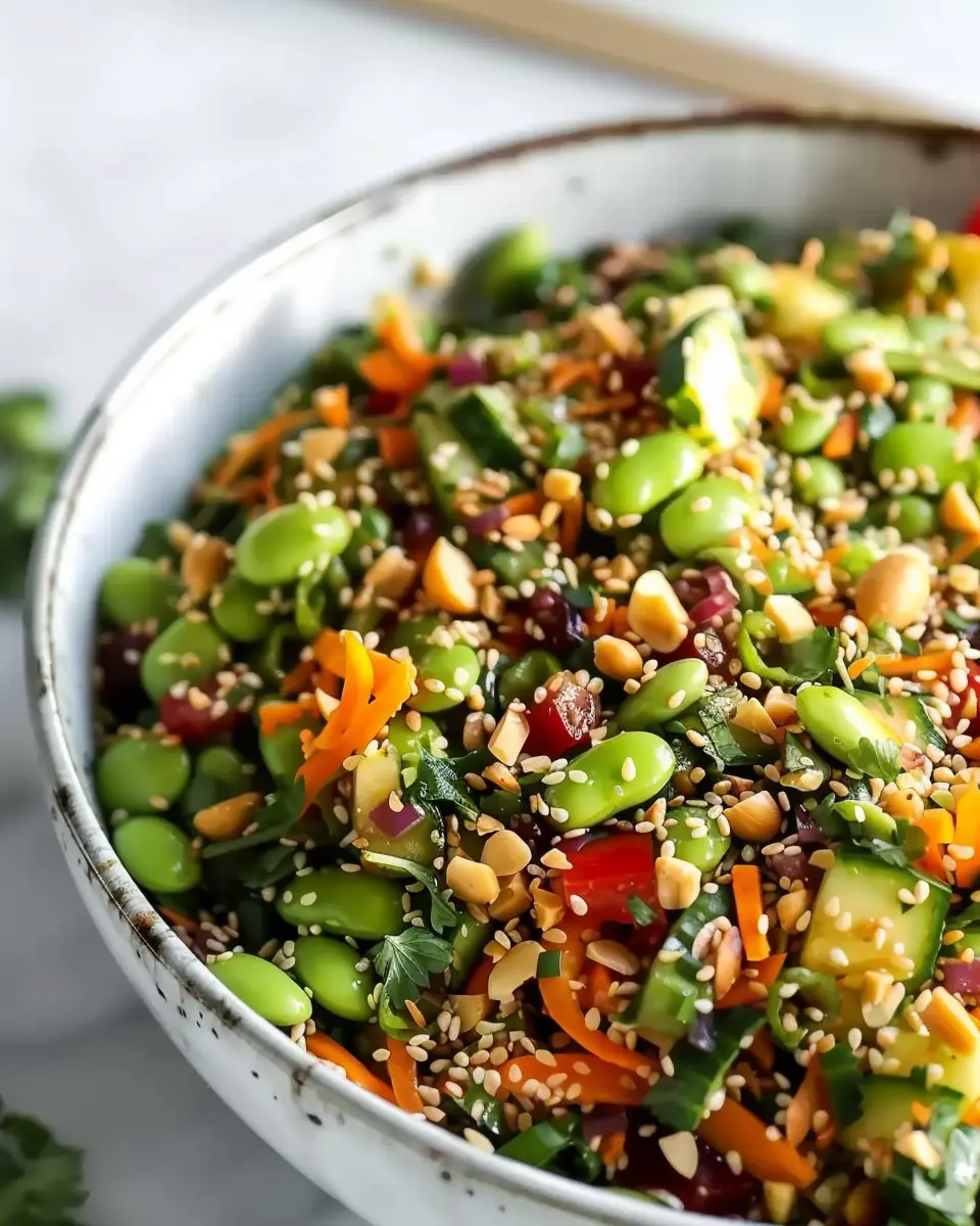 Asian Edamame Peanut Crunch Salad: A Delicious &amp; Easy Delight