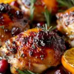 Baked Orange Cranberry Chicken Thighs