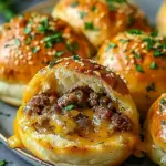 Irresistibly Cheesy Garlic Parmesan Cheeseburger Bombs