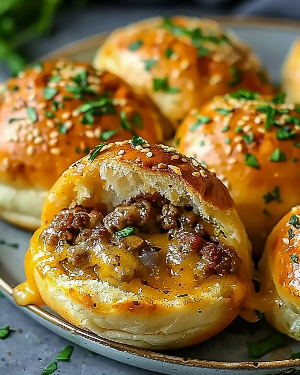 Cheesy Garlic Parmesan Cheeseburger Bombs: Irresistibly Indulgent Treats