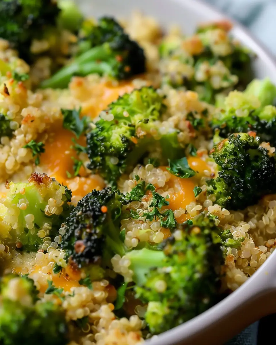Creamy Quinoa Broccoli Delight with Turkey Bacon and Chicken Ham