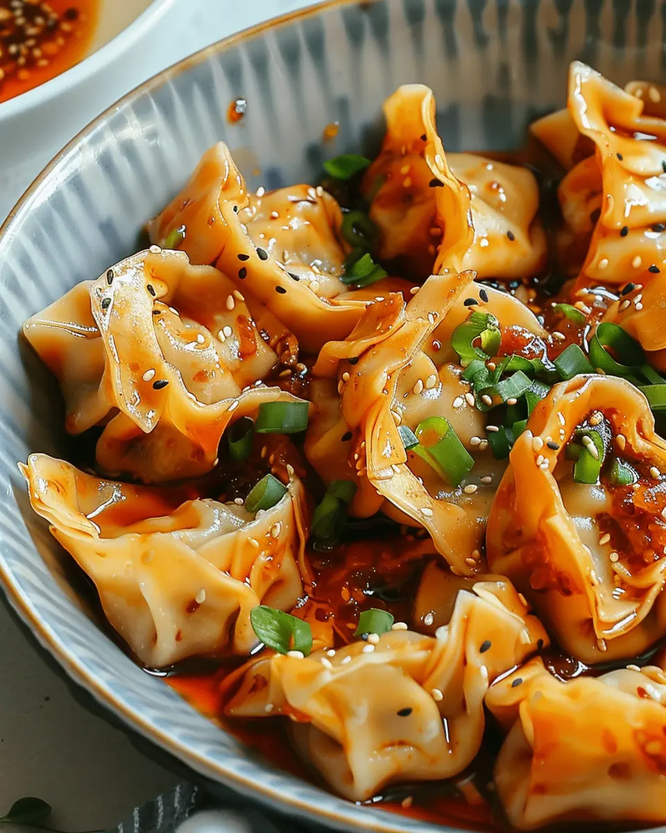Chicken Wontons in Spicy Chili Sauce: A Delicious Homemade Twist