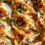 One Pan Baked Dumplings